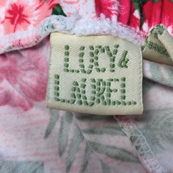Lucy & Laurel NWOT Soft Summer PJ Set, Adjustable Straps, Stretch, Floral - Picture 5 of 15